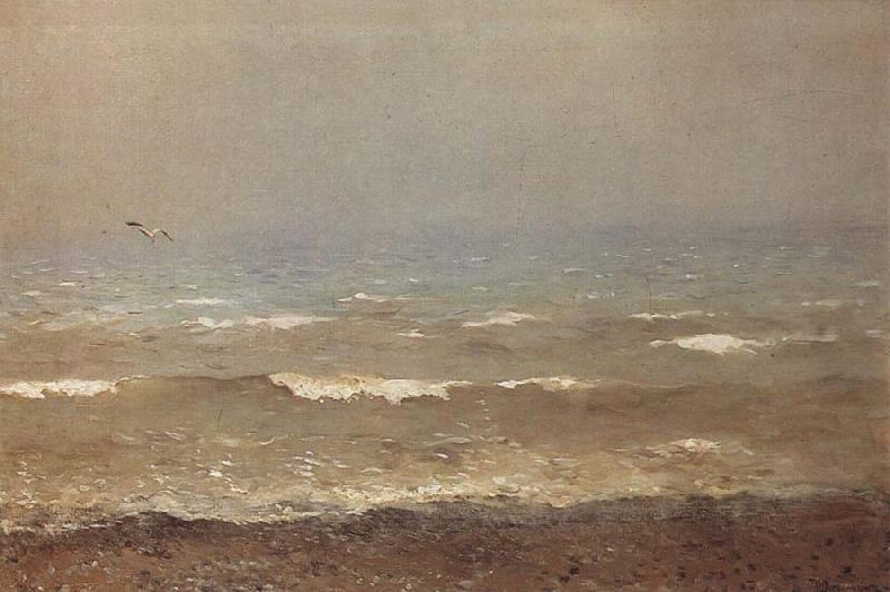 Levitan, Isaak Bank of the means sea France oil painting art